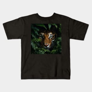 Majestic Jungle Feline: The Prowess and Grace of Nature's Hunter Kids T-Shirt